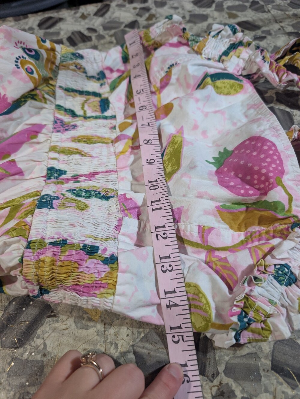 Banjanan Harriet Spring Peacock Crocodile Floral Ruffle Midi Dress Size Large - Picture 9 of 10